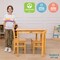 30in D Round Hardwood Table with 28in Legs and Two 16in Chairs, Kids Furniture